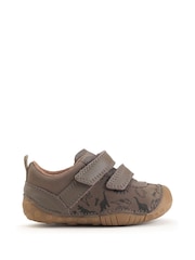 Start-Rite Natural Roar Dino Double Strap Leather Pre Walker Shoes - Image 1 of 6