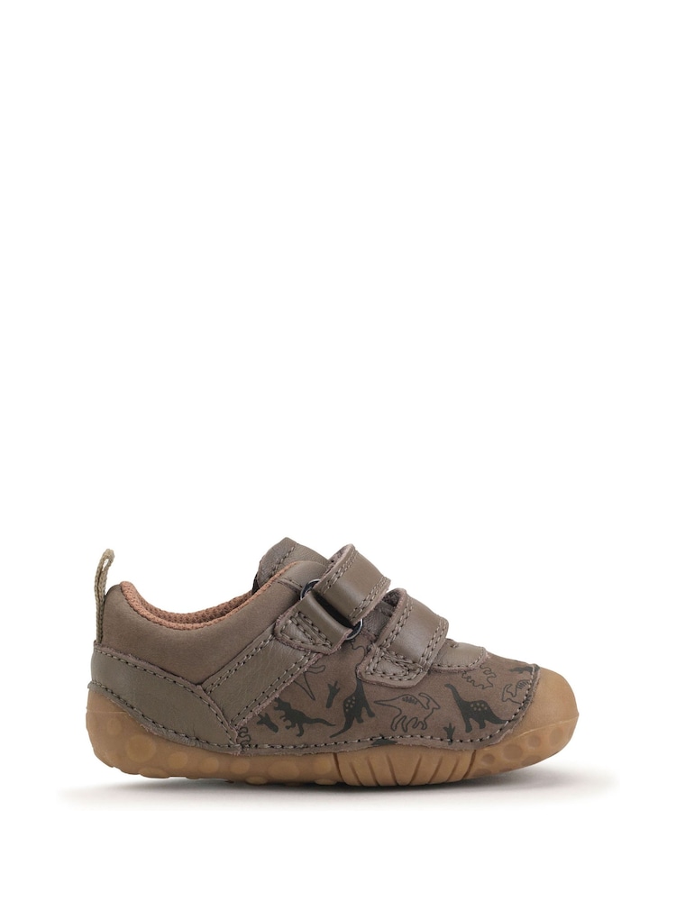 Start-Rite Natural Roar Dino Double Strap Leather Pre Walker Shoes - Image 2 of 6