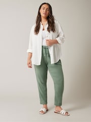 EVANS Curve Linen Joggers - Image 1 of 5