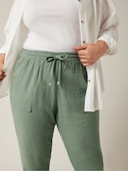 EVANS Curve Linen Joggers - Image 4 of 5