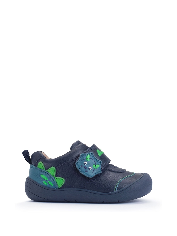 Start-Rite Tread Blue Dino Leather Pre-School Shoes - Image 1 of 6