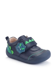 Start-Rite Tread Blue Dino Leather Pre-School Shoes - Image 3 of 6