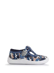 Start-Rite Wriggles Red Digger Print T-Bar Canvas Shoes - Image 2 of 6