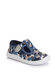 Start-Rite Wriggles Red Digger Print T-Bar Canvas Shoes - Image 3 of 6