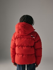 Superdry Red Sports Puffer Coat - Image 2 of 5