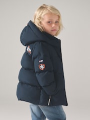 Superdry Navy Sports Puffer Coat - Image 3 of 12
