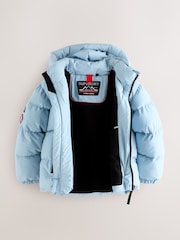 Superdry Light Blue Sports Puffer Coat - Image 2 of 8