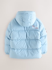 Superdry Light Blue Sports Puffer Coat - Image 3 of 8