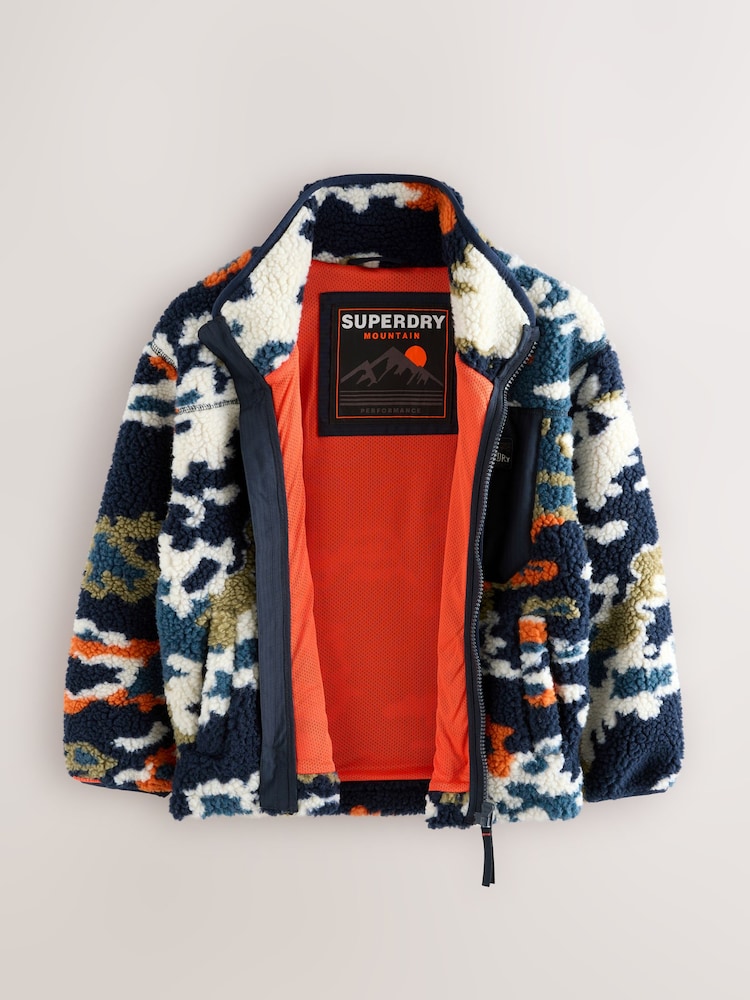 Superdry Multi Borg Zip Through Jacket - Image 2 of 7 Superdry Multi Borg Zip Through Jacket - Image 2 of 7