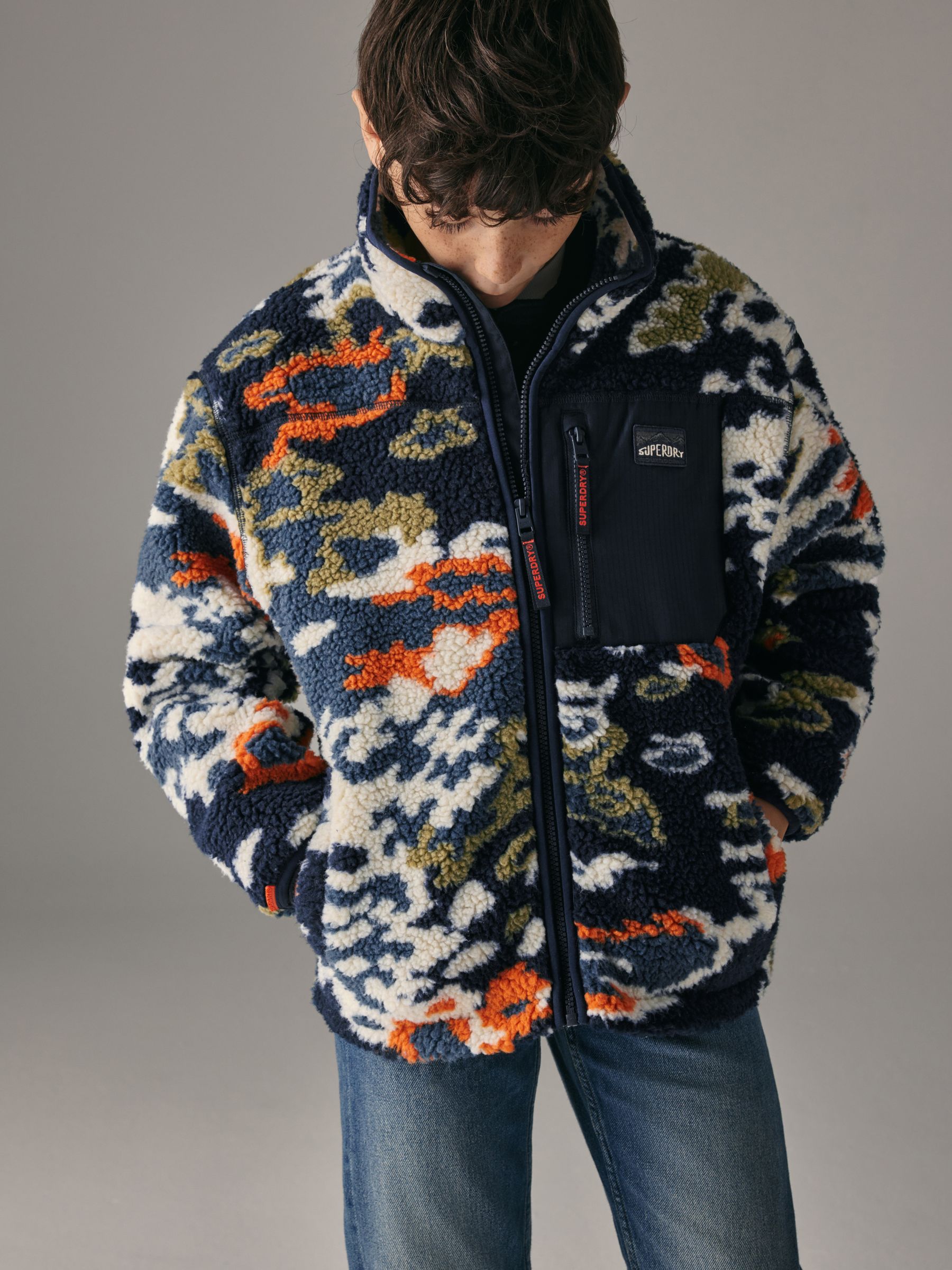 Buy Superdry Multi Borg Zip Through Jacket from the Next UK online