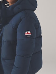 Superdry Navy Puffer Coat - Image 3 of 9