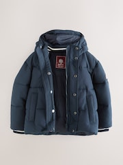 Superdry Navy Puffer Coat - Image 6 of 9