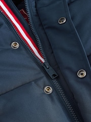 Superdry Navy Puffer Coat - Image 8 of 9