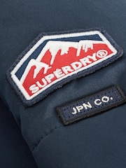 Superdry Navy Puffer Coat - Image 9 of 9