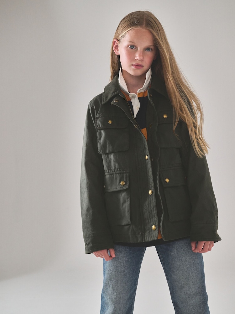 Superdry Green Wax Jacket - Image 1 of 11