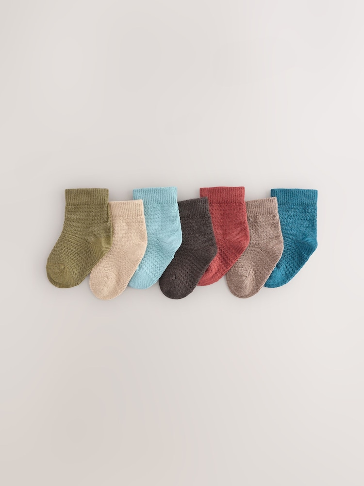 Brown Baby Socks 7 Pack (0mths-2yrs) - Image 1 of 3 Brown Baby Socks 7 Pack (0mths-2yrs) - Image 1 of 3