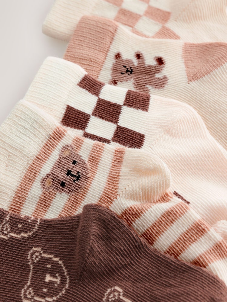 Brown Baby Socks 5 Pack (0mths-2yrs) - Image 2 of 3