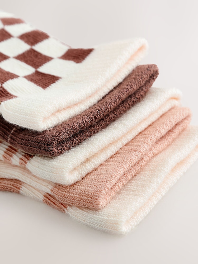 Brown Baby Socks 5 Pack (0mths-2yrs) - Image 3 of 3