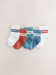Rust Brown Baby Socks 5 Pack (0mths-2yrs) - Image 1 of 3