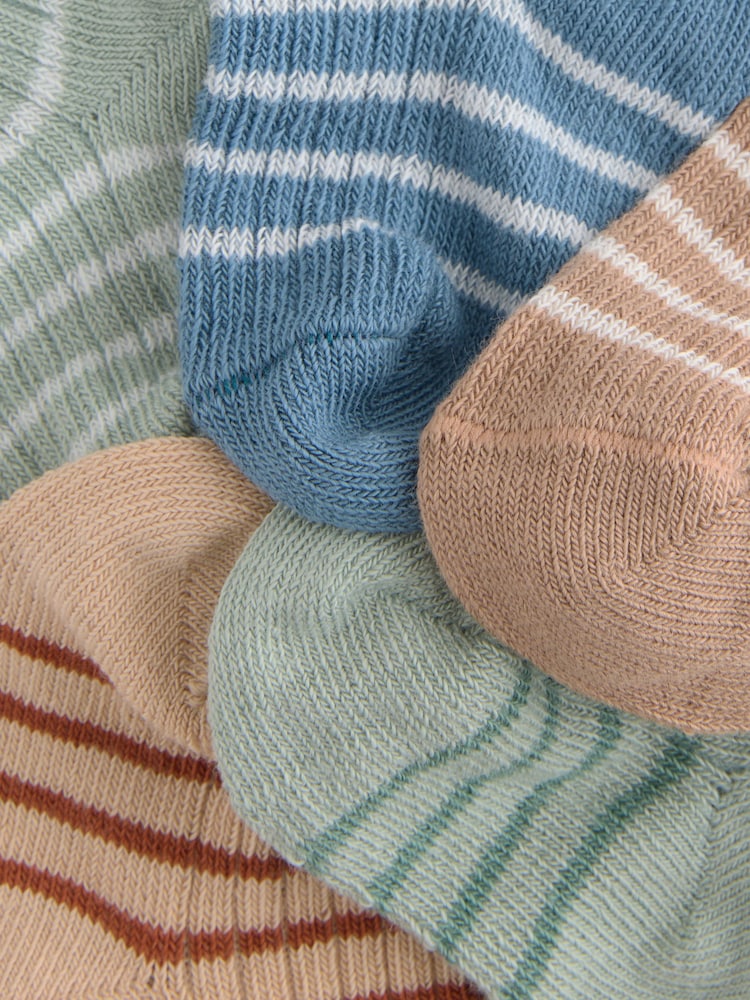 Multi Baby Roll Top Socks 5 Pack (0mths-2yrs) - Image 1 of 3