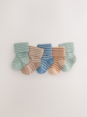 Multi Baby Roll Top Socks 5 Pack (0mths-2yrs) - Image 3 of 3