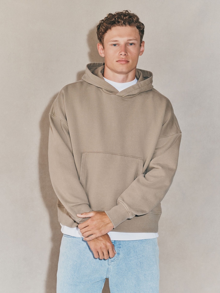 Neutral EDIT Boxy Fit Heavyweight Hoodie - Image 1 of 14
