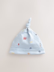 Blau - London Tie Top Baby Hats 3 Pack (0-18mths) - Bild 2 von 6