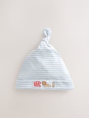 Blau - London Tie Top Baby Hats 3 Pack (0-18mths) - Bild 4 von 6