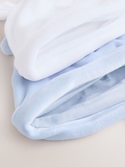 Blue Velour Baby Beanies 2 Pack (0-12mths) - Image 4 of 5