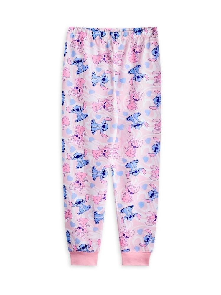 Vanilla Underground Pink Girls Disney Stitch Pyjamas 2 Pack - Image 3 of 5