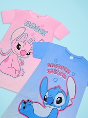 Vanilla Underground Girls Disney Stitch Night Dress 2 Pack - Bild 6 von 6
