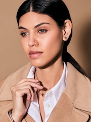 Lauren Ralph Lauren Gold Gold Tone Logo Stud Earrings - Image 5 of 6