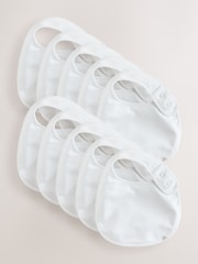 Weiß - Baby-Lätzchen im 10er-Pack - Bild 1 von 13