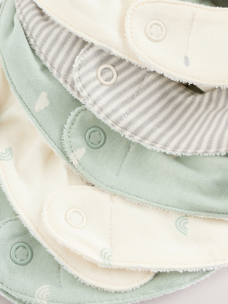 Sage Green Baby Bibs 5 Pack - Image 8 of 8 Sage Green Baby Bibs 5 Pack - Image 8 of 8