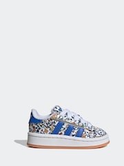 adidas Originals Natural Campus 00s X Liberty London Comfort Closure Elastic Lace Infant Trainers - Image 1 of 10