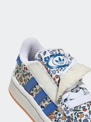 adidas Originals Natural Campus 00s X Liberty London Comfort Closure Elastic Lace Infant Trainers - Image 10 of 10