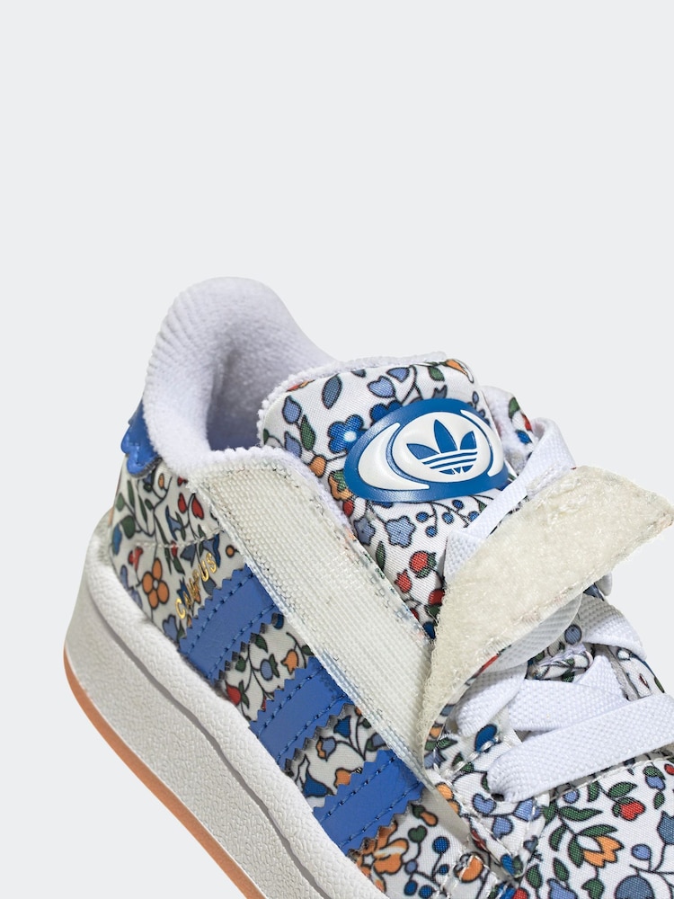 adidas Originals Natural Campus 00s X Liberty London Comfort Closure Elastic Lace Infant Trainers - Image 10 of 10
