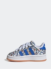 adidas Originals Natural Campus 00s X Liberty London Comfort Closure Elastic Lace Infant Trainers - Image 2 of 10