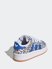 adidas Originals Natural Campus 00s X Liberty London Comfort Closure Elastic Lace Infant Trainers - Image 4 of 10