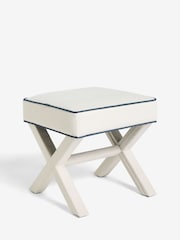 Nina Campbell Clabon Natural Upholstered Leg Rosebury Footstool - Image 2 of 3