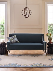 Nina Campbell Clabon Indigo Blue Rosebury Small 2 Seater Sofa - Image 1 of 5