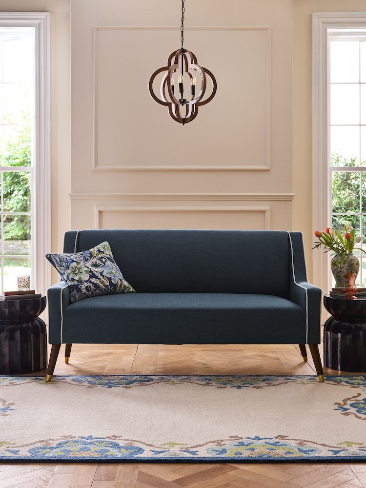 Nina Campbell Clabon Indigo Blue Rosebury Small 2 Seater Sofa - Image 1 of 5
