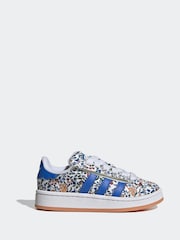 adidas Originals Natural Campus 00s X Liberty London Comfort Closure Elastic Lace Kids Trainers - Image 1 of 9
