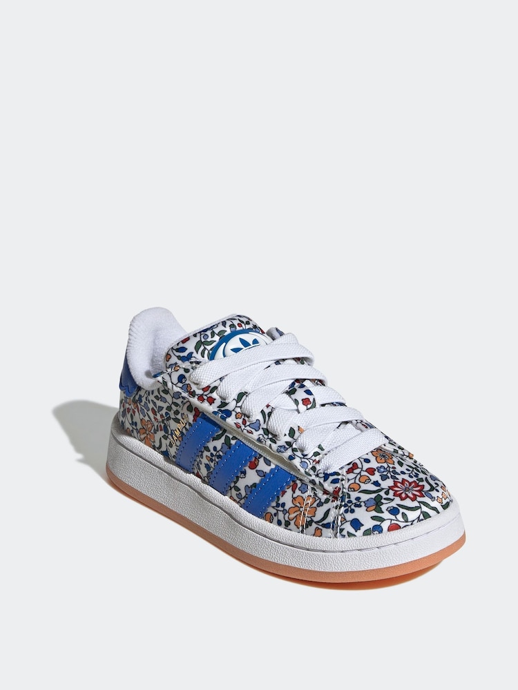 adidas Originals Campus 00s X Liberty London Comfort Closure Elastic Lace Kids Trainers - Image 3 of 9