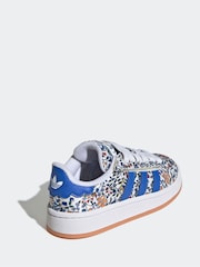 adidas Originals Natural Campus 00s X Liberty London Comfort Closure Elastic Lace Kids Trainers - Image 4 of 9