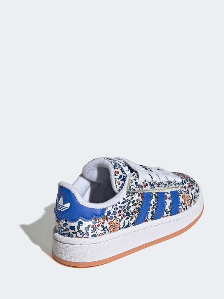 adidas Originals Campus 00s X Liberty London Comfort Closure Elastic Lace Kids Trainers - Image 4 of 9