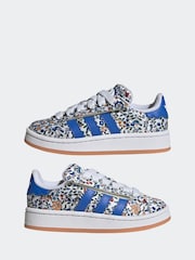 adidas Originals Natural Campus 00s X Liberty London Comfort Closure Elastic Lace Kids Trainers - Image 5 of 9