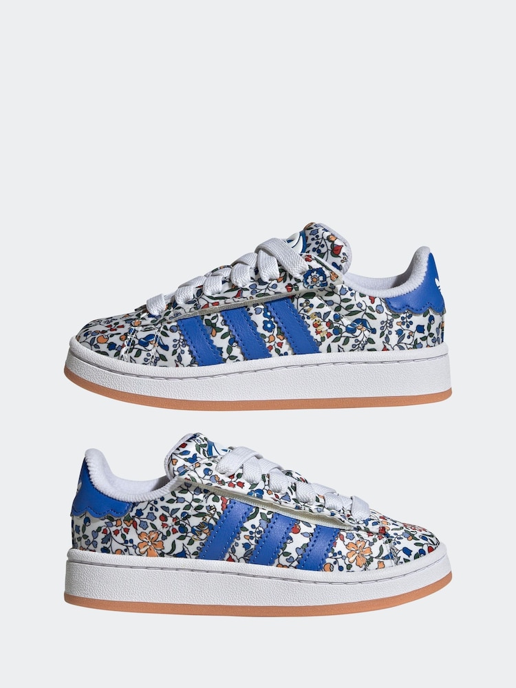 adidas Originals Campus 00s X Liberty London Comfort Closure Elastic Lace Kids Trainers - Image 5 of 9