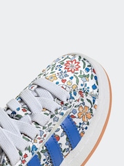 adidas Originals Natural Campus 00s X Liberty London Comfort Closure Elastic Lace Kids Trainers - Image 8 of 9