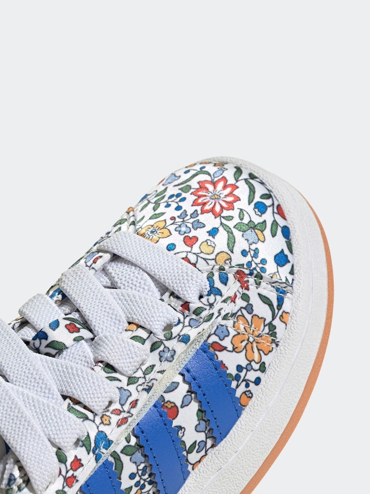 adidas Originals Campus 00s X Liberty London Comfort Closure Elastic Lace Kids Trainers - Image 8 of 9